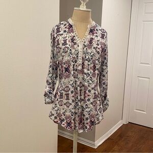 Vintage America XS Floral Blouse NWT